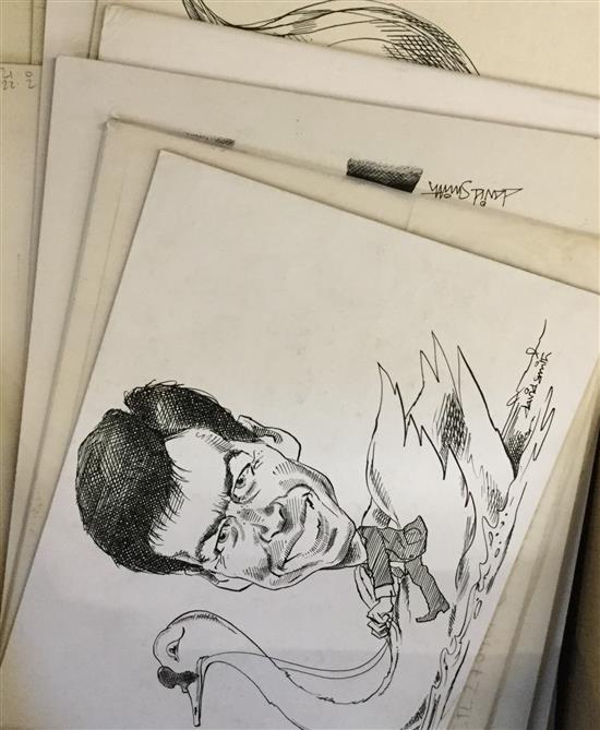 Mixed prints, cartoons, etc
